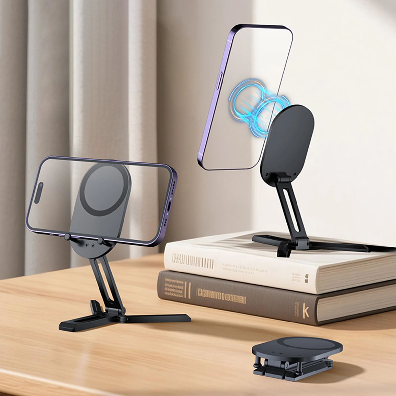 

Складная подставка для сотового телефона, складной держатель для настольного телефона, кронштейн для смартфона для iPhone 16, 15, 14, 13, 12