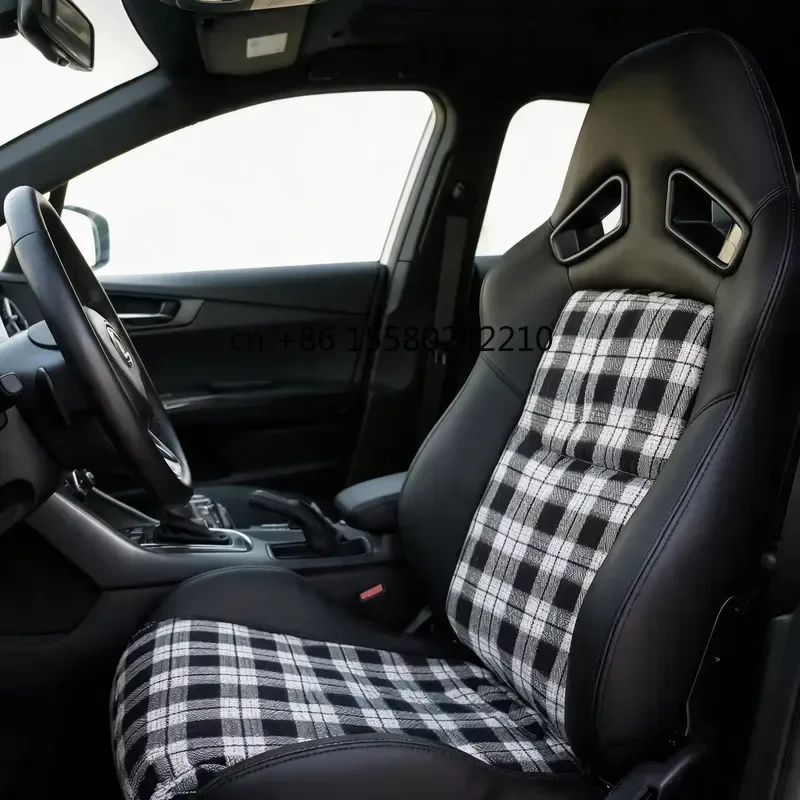for LK Comp SR7 Style Adjustable Racing Seat Reclinable Car Simulator Gaming Chair With Dual Lock Slide Rail Universal Fit