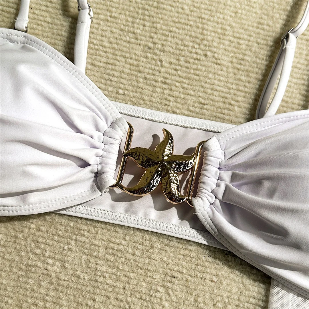 Mit Rock, hoch geschnittenem Beinausschnitt, brasilianischer Bikini, Damen-Badeanzug, dreiteiliges Bikini-Set, Damen-Badebekleidung, Badeanzug, Schwimmanzug V6193 – Detail 30