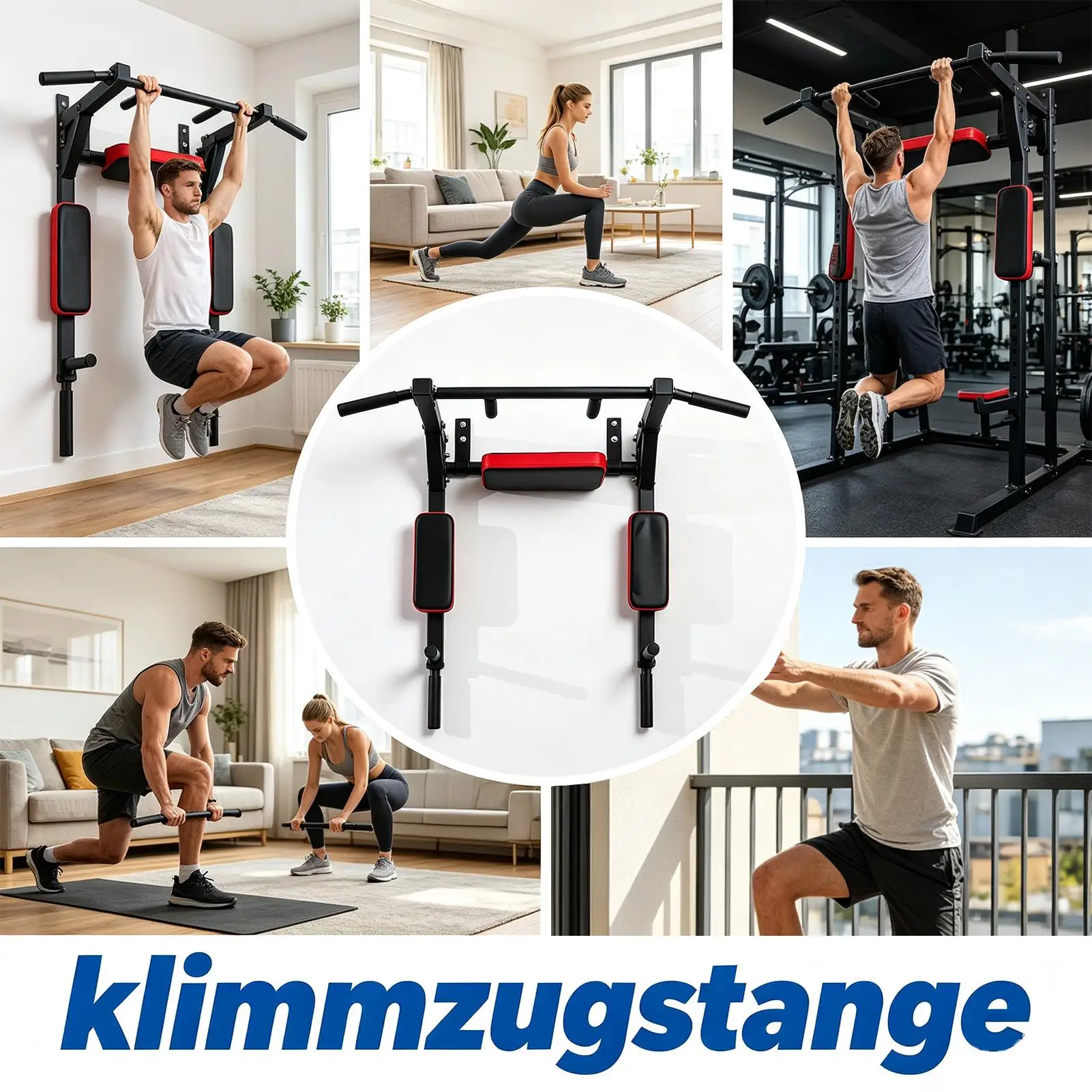 Multifunctional wall-mounted pull-up bar, home gym parallel bar training rack for indoor training, easily works all body muscles image 4