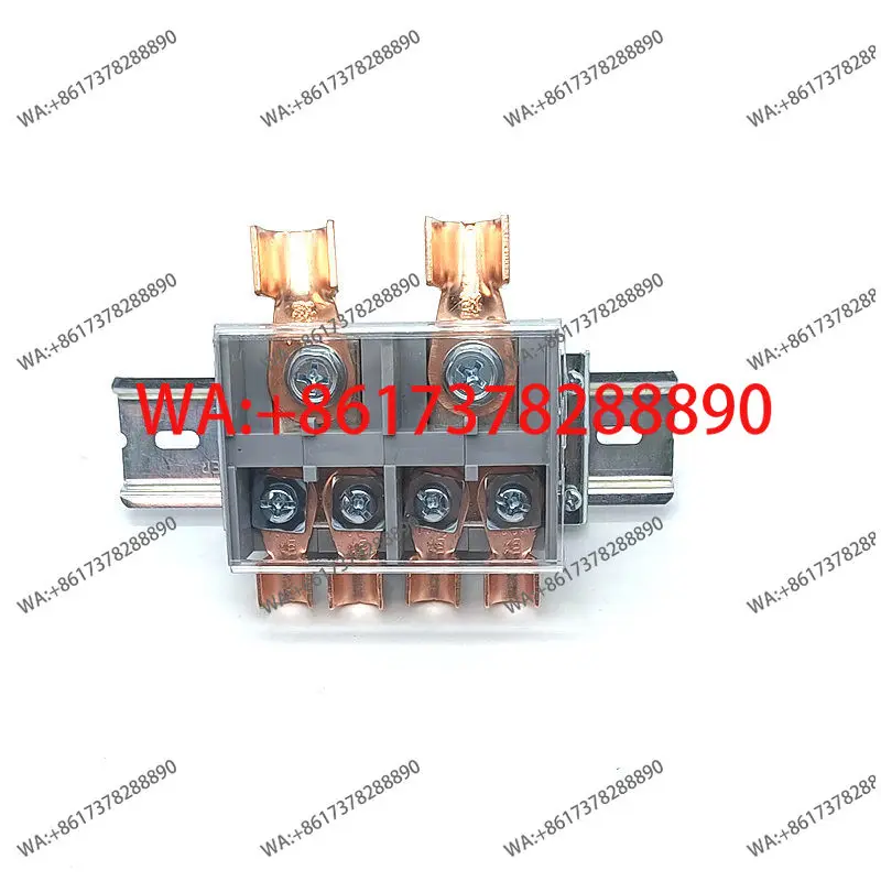 High current pressure copper nose one in two out distribution terminals High power junction box European wiring guide rail fixed