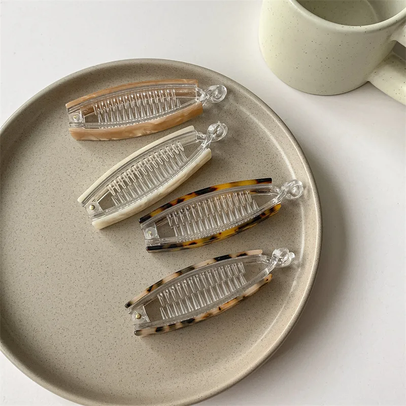 الكورية ذيل حصان الشعر انتزاع التمساح دبوس الشعر خلات الموز كليب الفتيات النساء أغطية الرأس أدوات تصفيف الشعر الملحقات