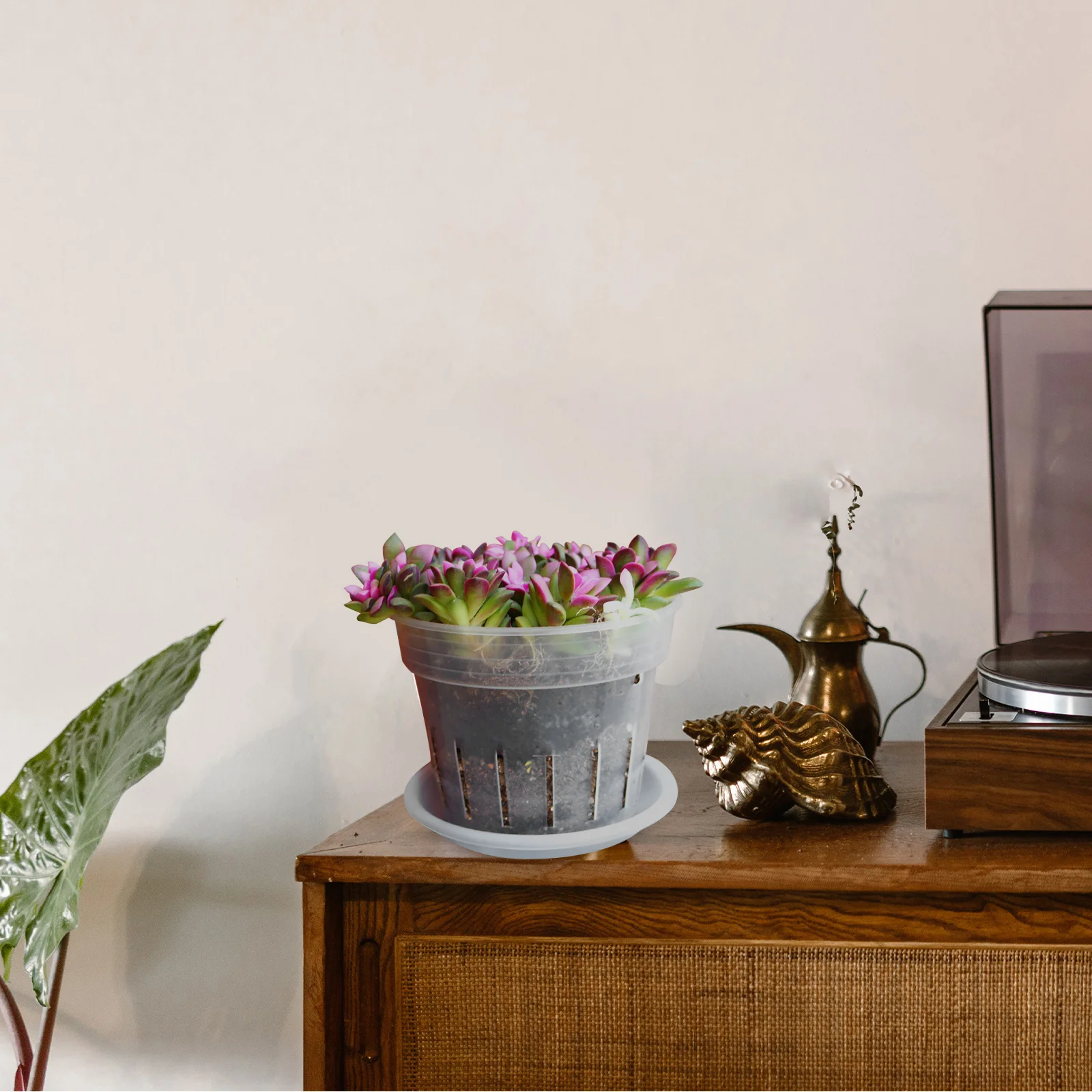 

4pcs Butterfly Orchid Pots Transparent Plastic Planting Nursery Cups Breathable Garden Flowerpots For Succulents Cuttings