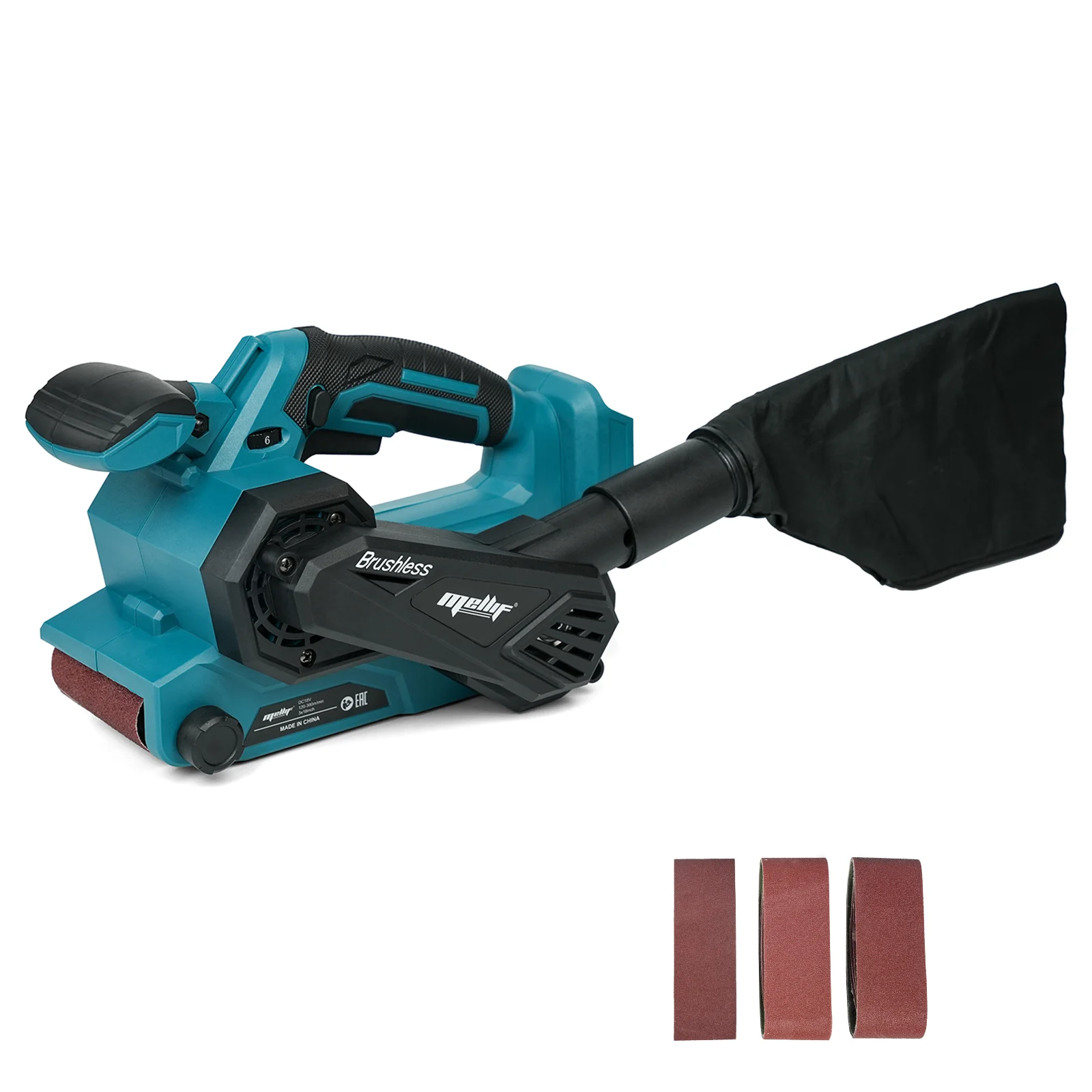 Cordless Belt Sander for Makita 18V BL1830 Battery (Tool Only) Brushless Power Sander Electric Sander Machine, Dust Bag Included