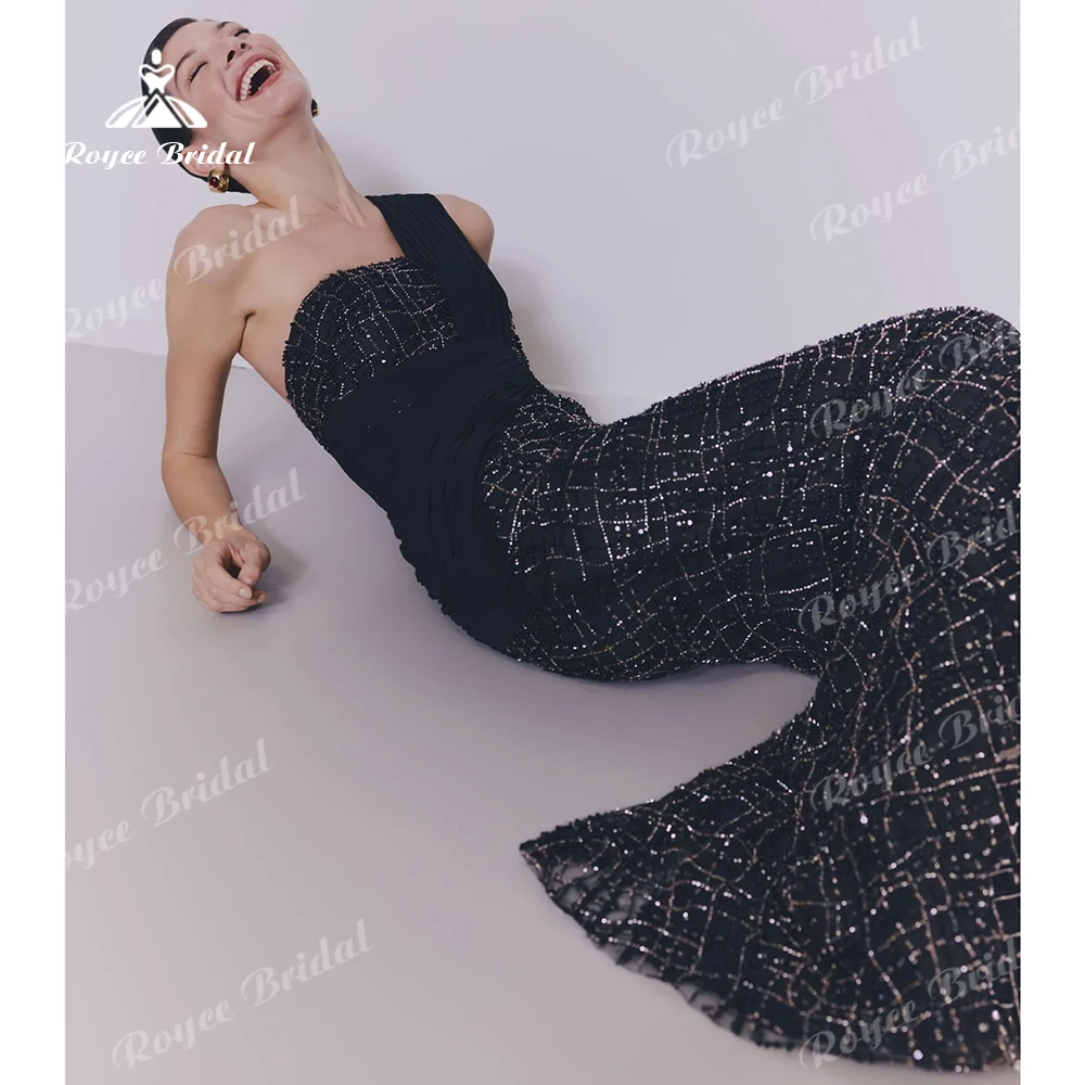 Roycebridal Modernes Meerjungfrau-Abschlussballkleid, One-Shoulder-Abendkleid, elegantes langes formelles Kleid für Frauen, Vestidos de Gala, maßgeschneidert