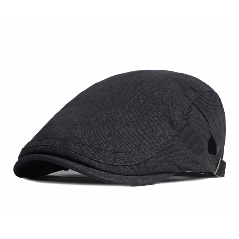 

Newsboy Hats for Men Flat Cap Cotton Adjustable Breathable Irish Cabbie Ivy Driving Hunting Hat