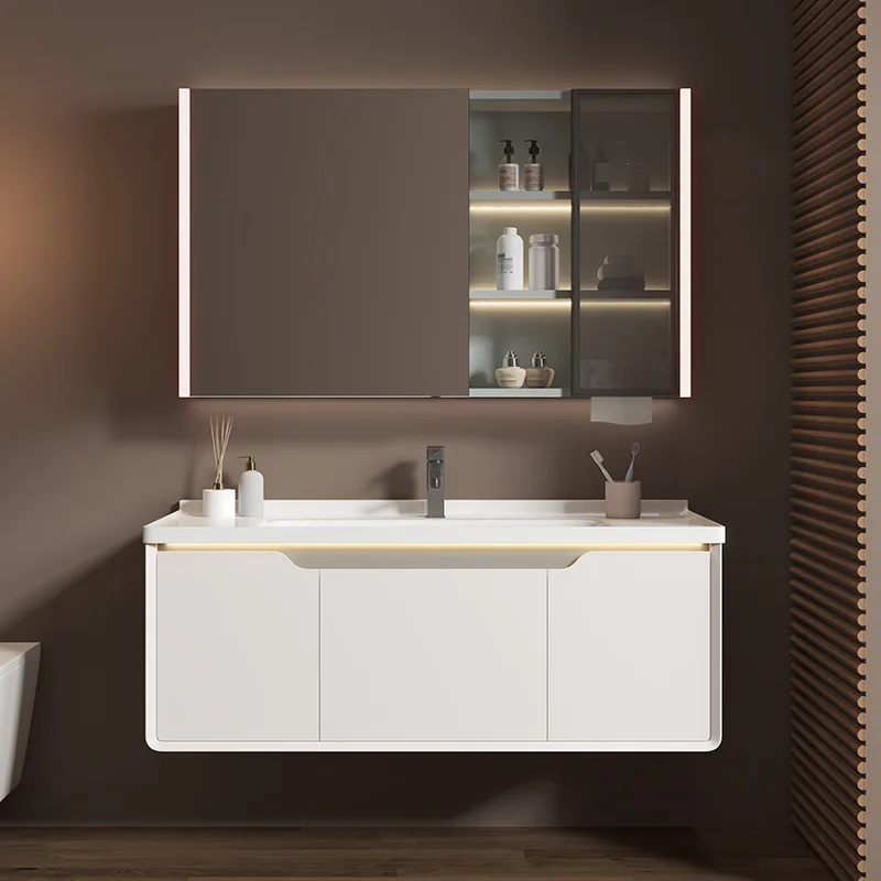 

Large Source Bathroom Cabinet Surface Storage Design Auxiliary Bathroom Cabinet High Bathroom Furniture Badekabs Kabinet XYYSG