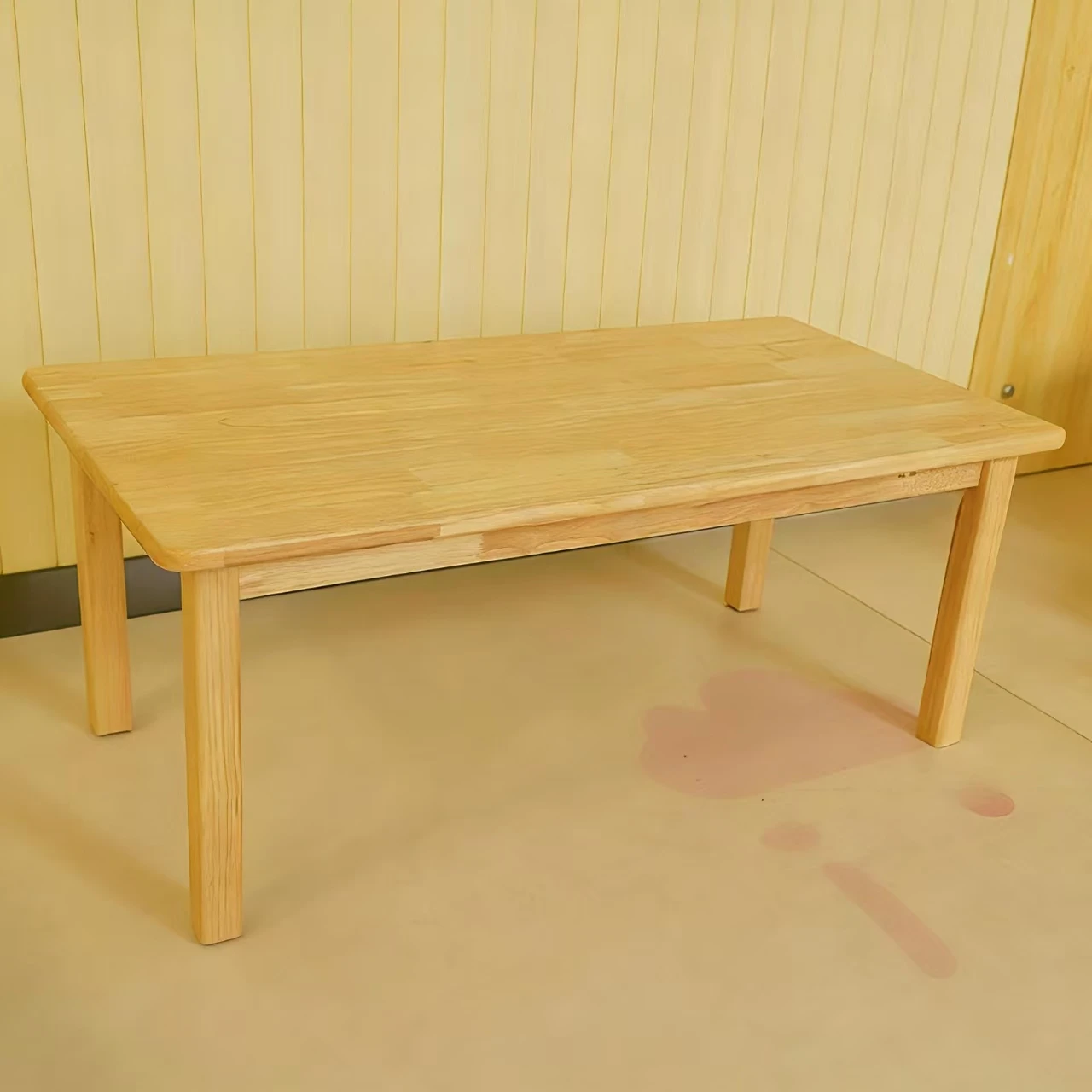 

Durable Heavy Duty Kindergarten Furniture Children's Study Four Fixed Legs Rectangular Wooden Desk