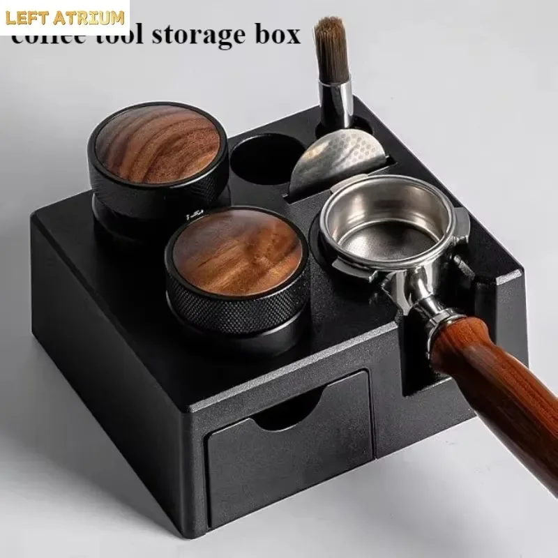 Multifunctional Espresso Tamper Holder Station ABS Material Coffee Storage Box for 51-58mm Handles Coffee Accessories Cafe Use