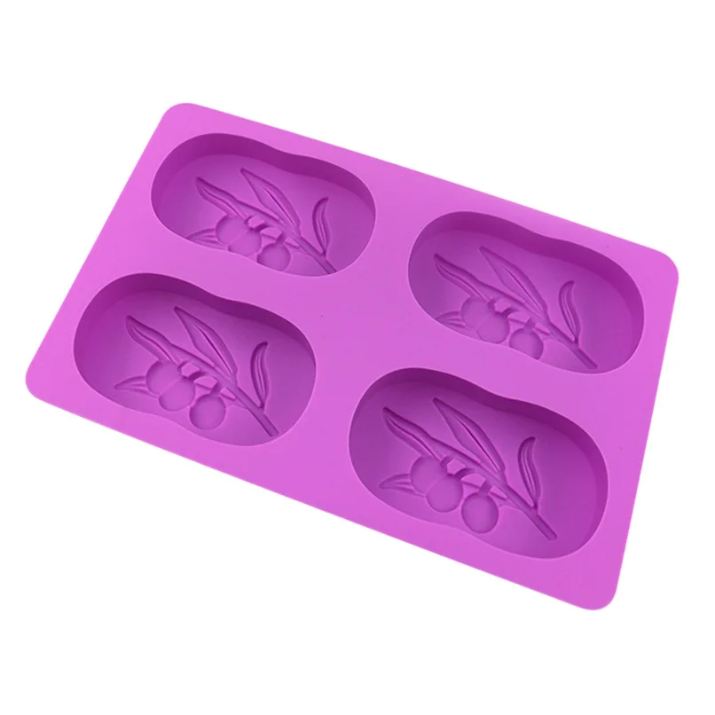 Oval Olive Tree Shape Silicone Mold for DIY Handmade Soap Molds Mousse Cake Form Soap Jelly Mould Ice Cube Maker Craft Supplies