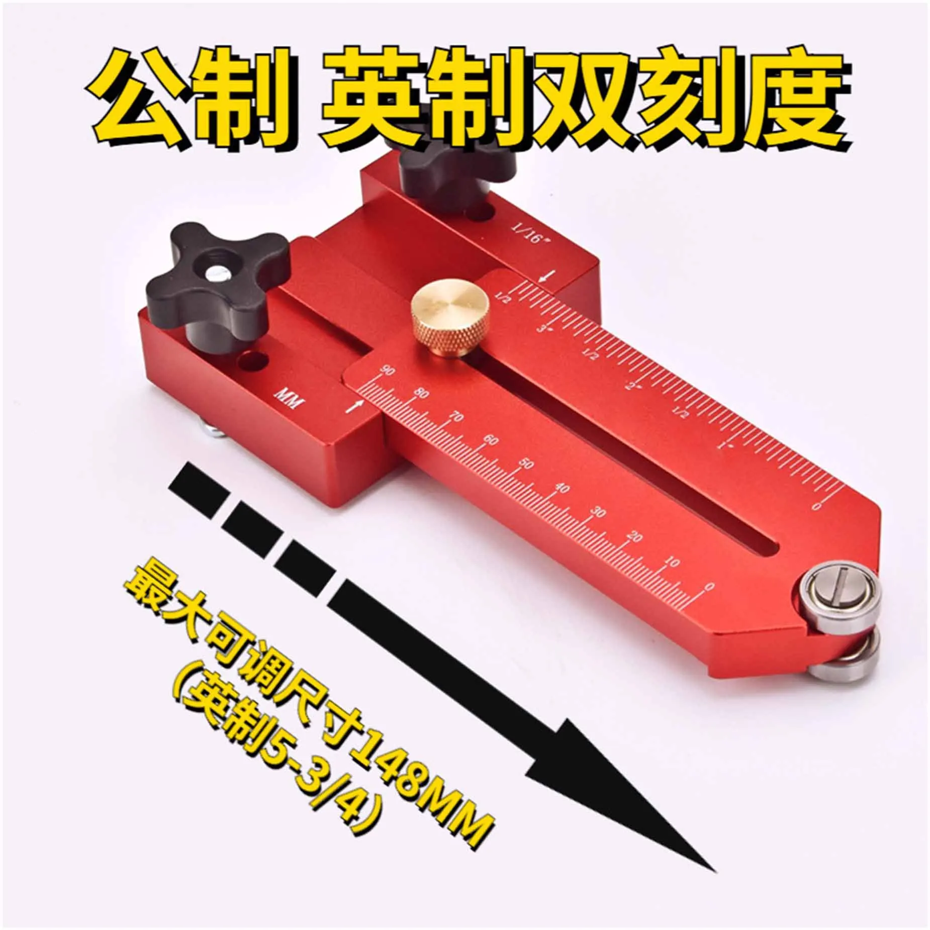 Woodworking Thin Rip Tablesaw Jig for sawing thin sheets and guiding flip-chip roller cutting limiter.