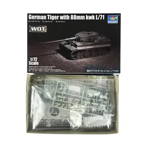 

Trumpeter 1/72 07164 немецкая емкость для Тигра 88 мм ствол KWK L/71 набор статических моделей