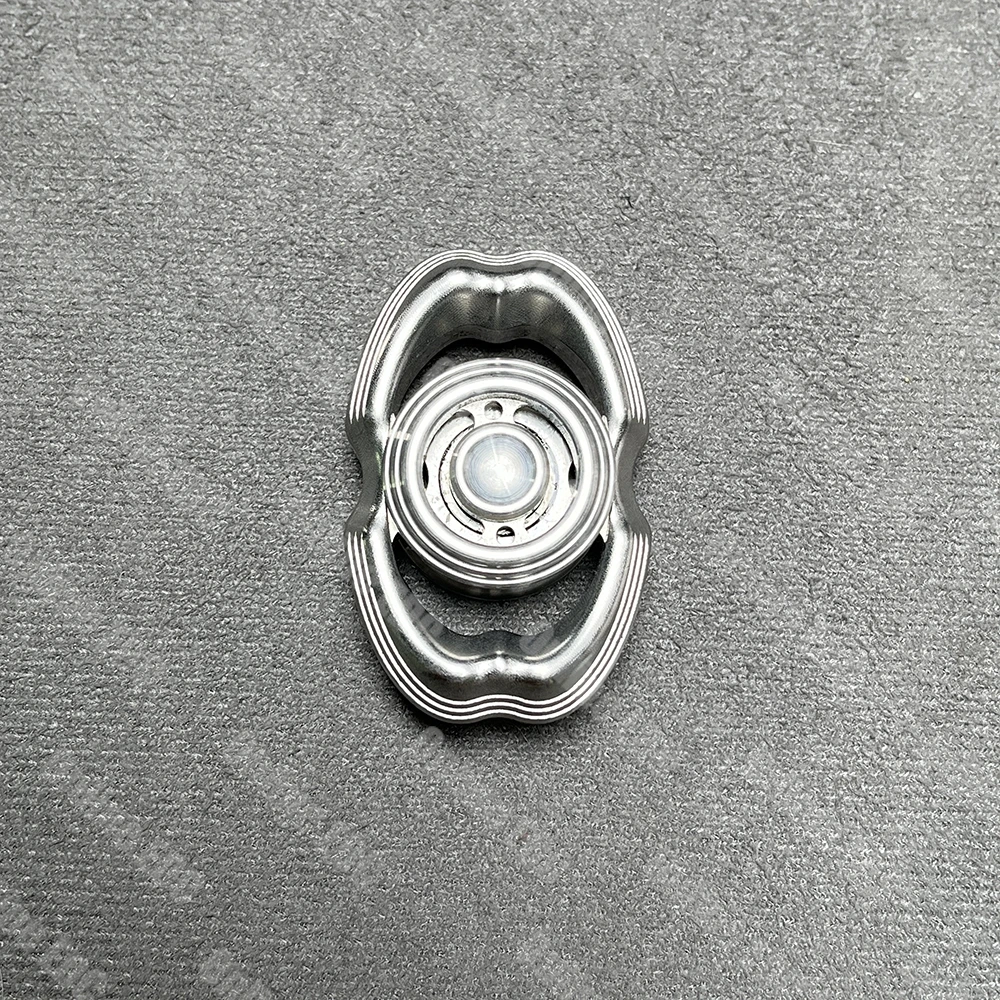 Used EDC Toys LQ EDC Stress Relief Toys Ti-Knife Grain Obsidian Feeling Fidget Spinner