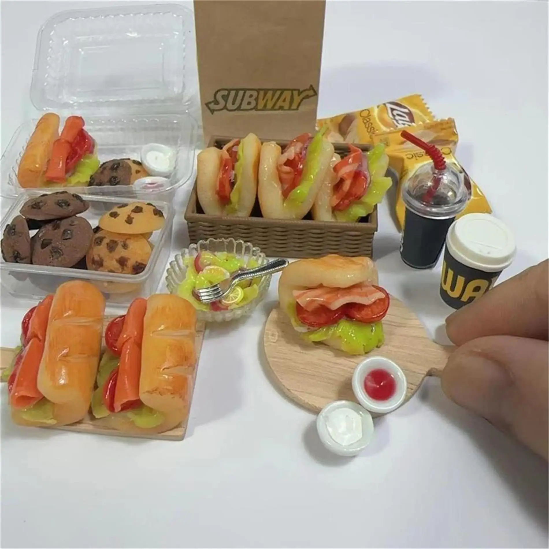 Nowy 4 sztuk/zestaw 1/6 skala domek dla lalek miniaturowy chleb kawa Mini Fast Food dla Barbies Blyth OB11 BJD domek dla lalek zabawki akcesoria