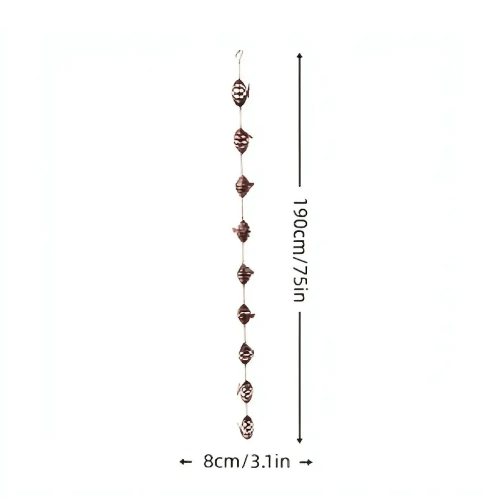 Decorative Metal Rain Chain For House Gutter Aesthetic Garden Downspout Replacement Outdoor Courtyard Landscape Water Feature