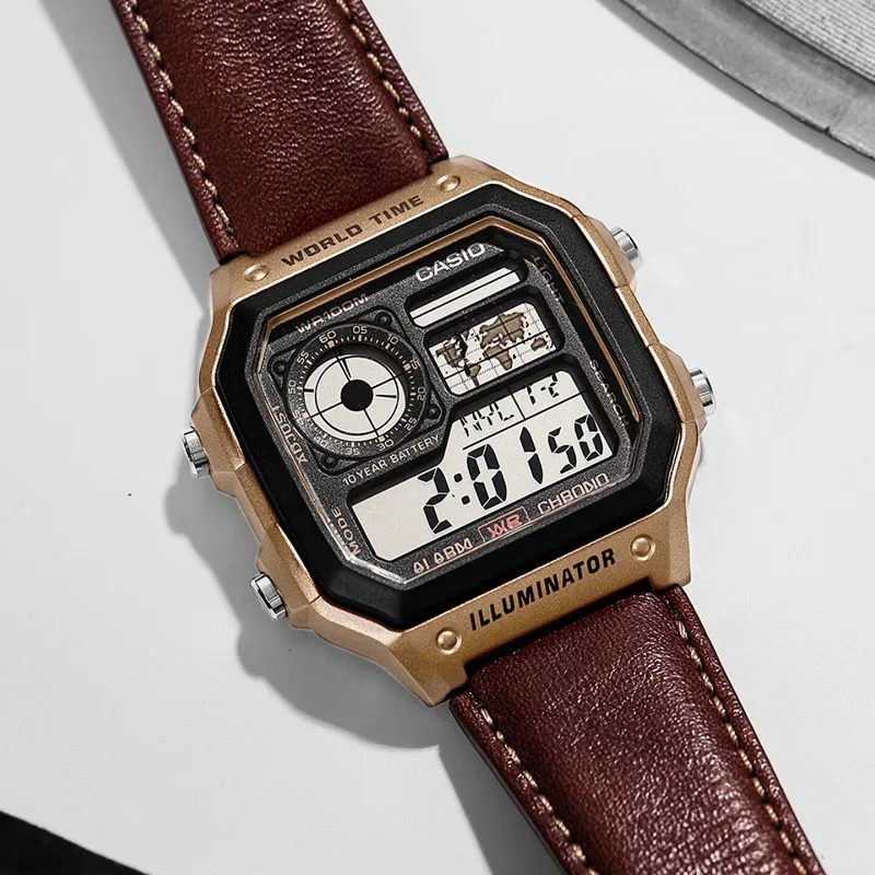montre-carree-vintage-casio-ae-1200whl-5a-royale-affichage-de-la-carte-du-monde-multi-temps-4-villes-lumiere-led-chronometre-1-100-seconde-﻿-﻿-﻿
