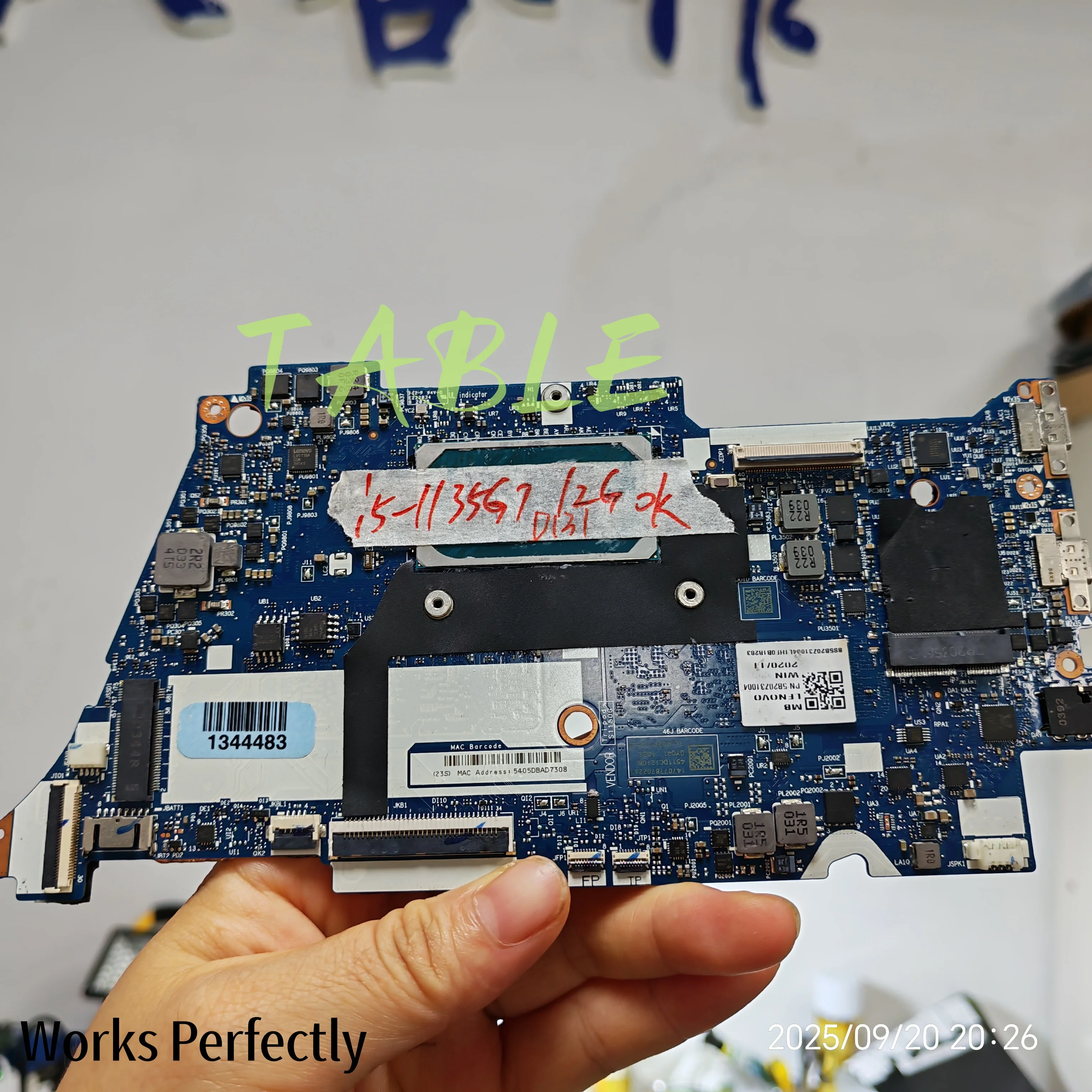 

NM-D131 для Lenovo Yoga 7-14ITL5, материнская плата для ноутбука I5-1135G7, ОЗУ, 12 ГБ 5B20Z31004, 100% идеальная работа