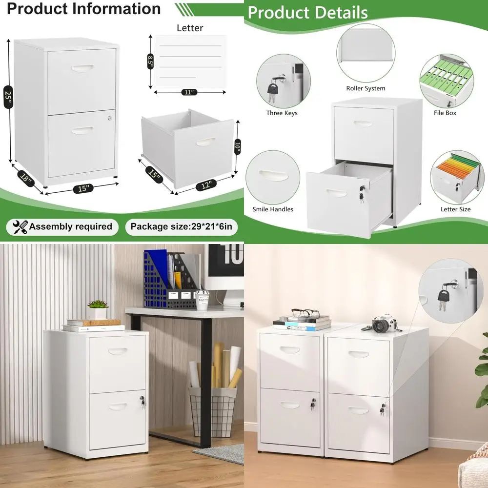 

Белый вертикальный металлический шкаф для документов с замком, малый формат A4/Letter, для хранения под столом в домашнем офисе, требуется сборка