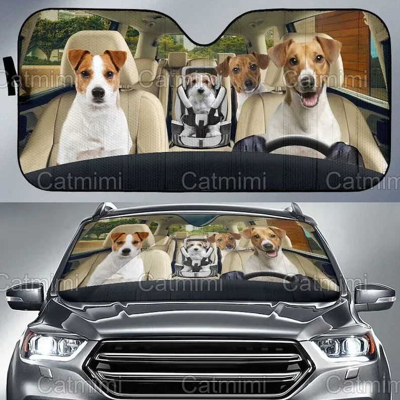 Jack Russell Dog SunShade, Car Decoration, Car Sun Shade, Jack Russell Gift MCL192006N20STYLE FOR CAR