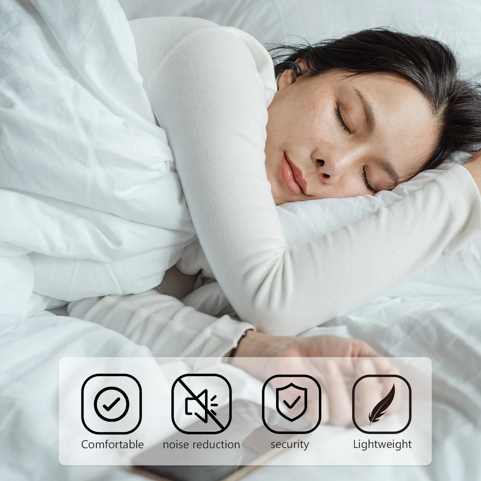 8 قطعة سدادات الأذن للحد من الضوضاء سيليكون لينة مرنة مريحة للنوم السفر دراسة سدادات الأذن الواقية النطاقات