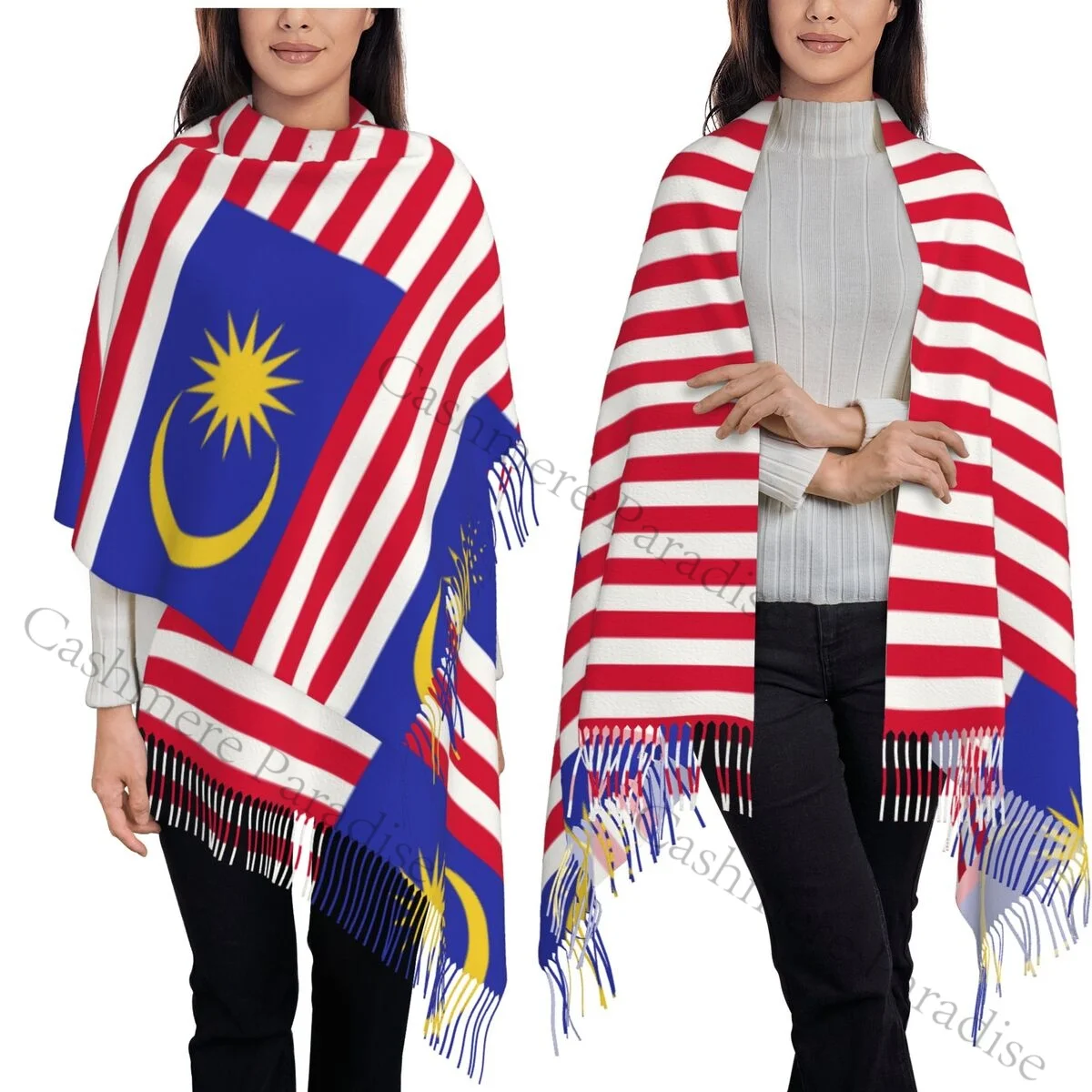 

Malaysia Flag Women's Soft Scarf Warm Soft Scarf Winter Halloween Shawl