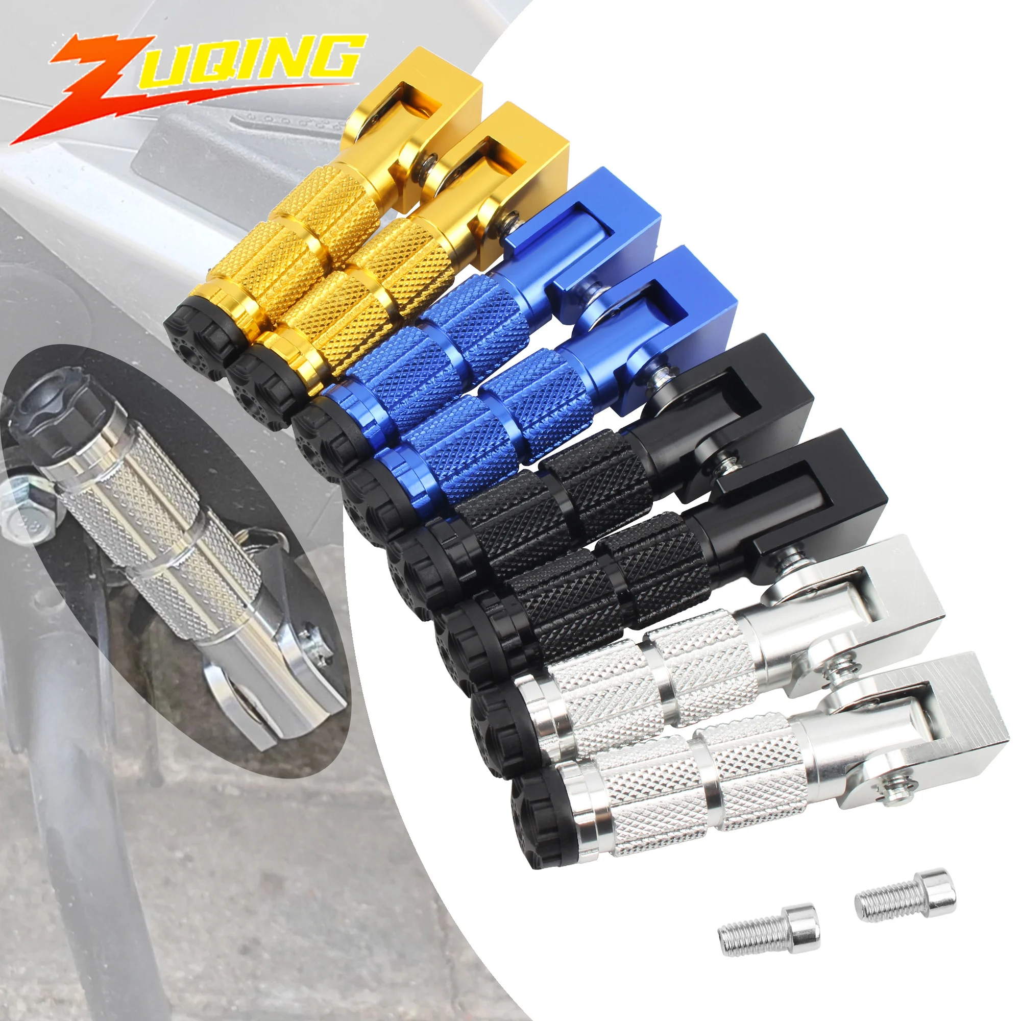 

Universal 8mm Motorcycle Modified Parts Moto M3 Monkey Foot Rest Pedal Electric Motorbike Foldable Foot Pegs Enduro