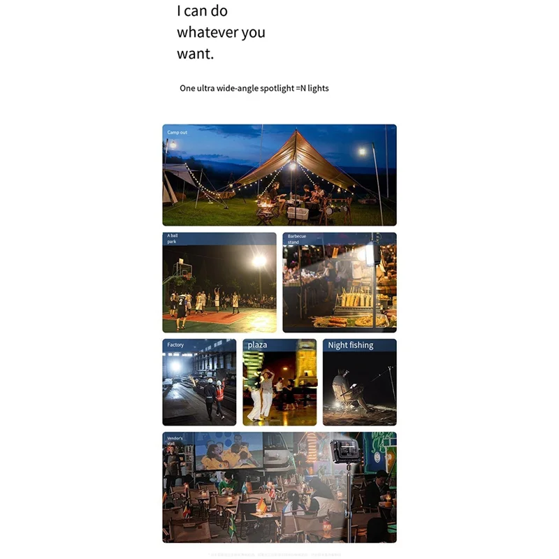 

600LED Portable Lantern Tent Light Rechargeable Lantern Emergency Night Market Light Waterproof Outdoor Camping Lamp