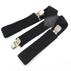 New Mens Suspenders Men Braces Plain color Adjustable Suspenders Strong 3clasp Casual male Suspenders