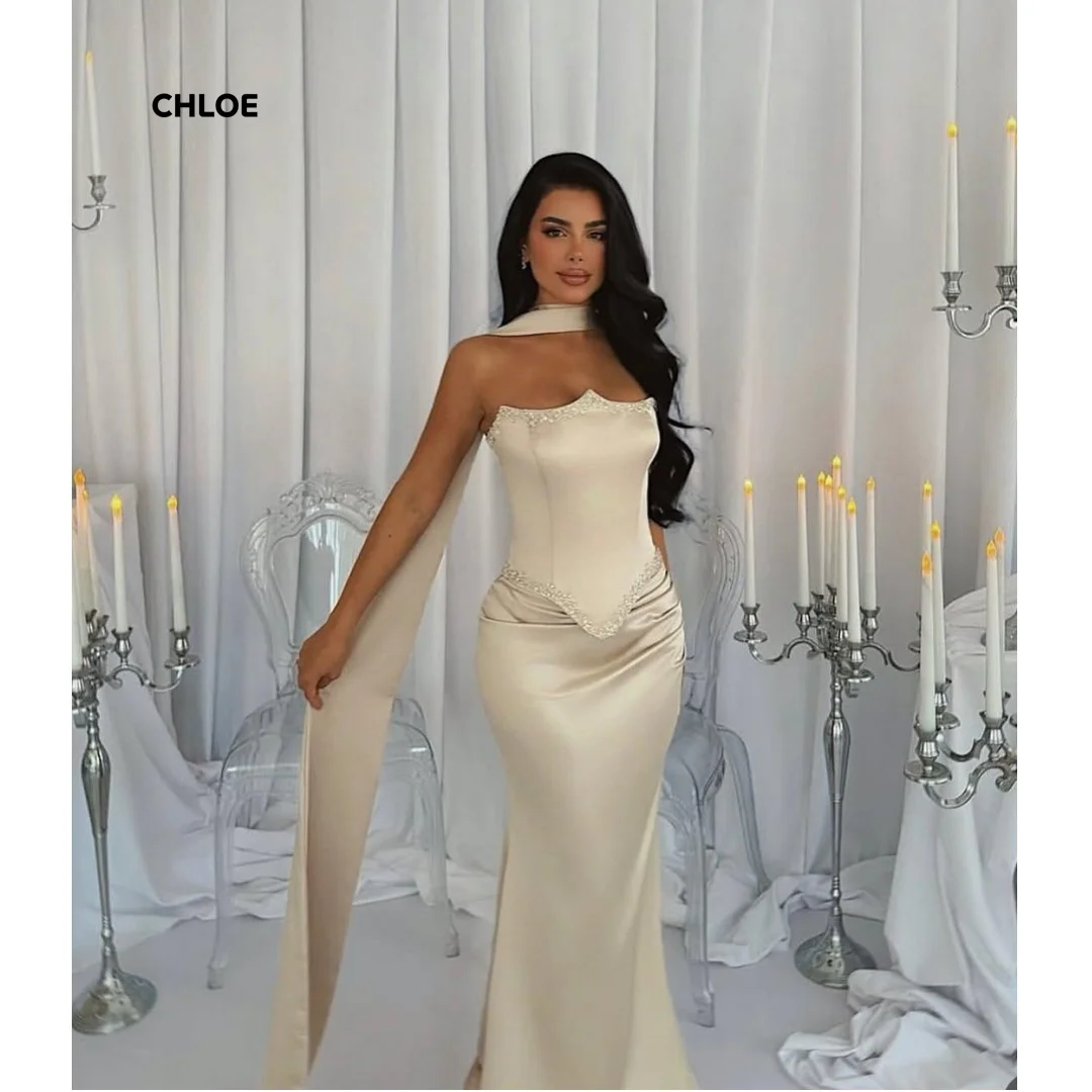 

Off-shoulder Robe De Cocktail Femme Custom Made Prom Dresses 2025 Luxury Ball Dress Mermaid Shawl Women's Evening Dress Woman