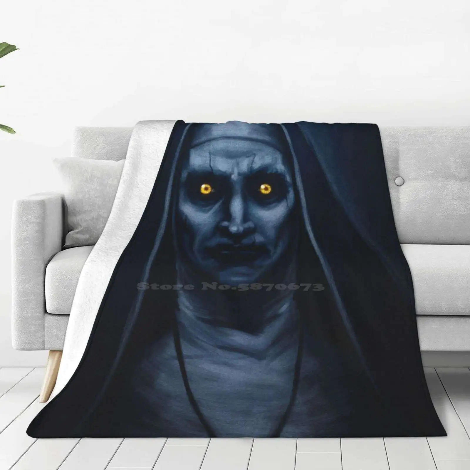 Valak Painting All Sizes Soft Cover Blanket Home Decor Bedding The Conjuring 2 Valak Horror Demon The Warrens Ed Warren