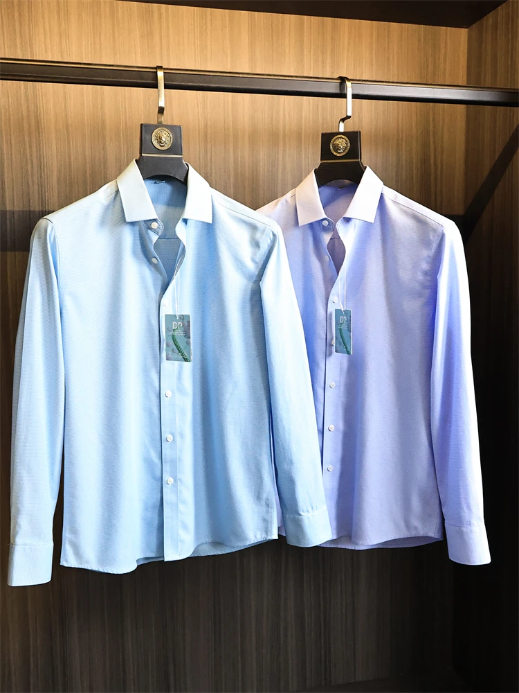 

Гладкое ощущение руки, 00% хлопок, длинный све, мужская клетчатая деловая одежда, удобная осенняя одежда, дышащая повседневная одежда