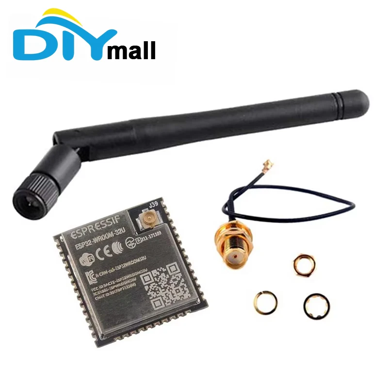 ESP32 4MB WiFi Bluetooth Board Module 2.4GHz High Gain SMA Antenna 16cm Cable Board Parts Set Compatible for Smart IoT