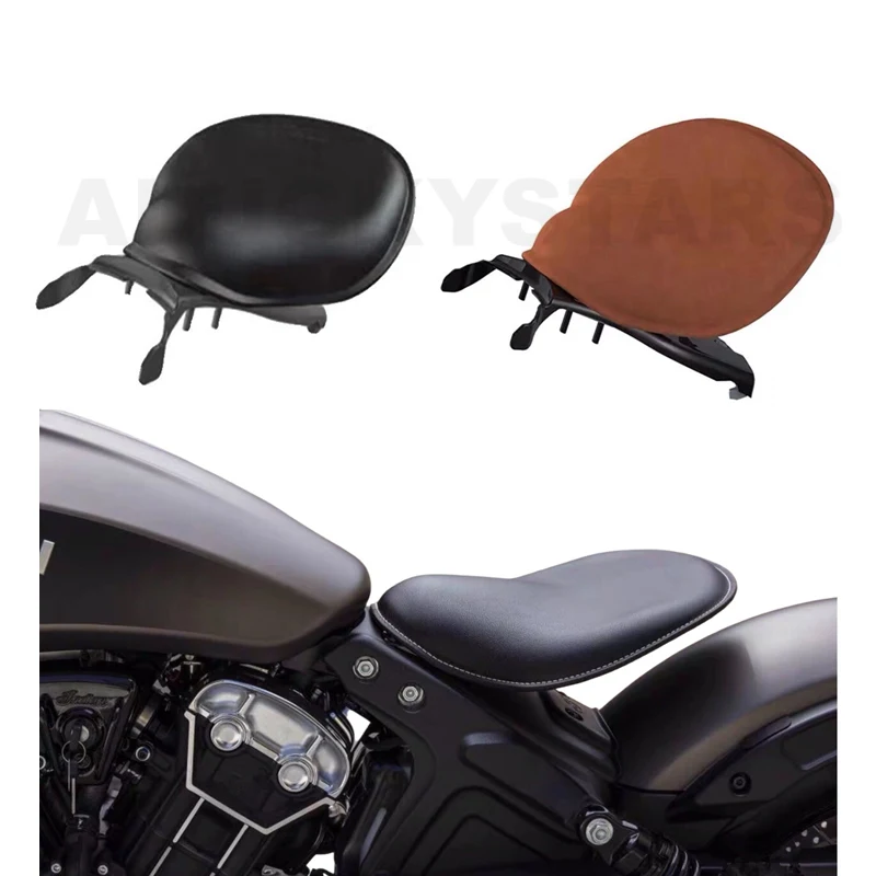 

Retro Style Motorcycle Spring Solo Seat Driver Leather Chair Cushion For Indian Scout And Bobber 15-25 Accessories