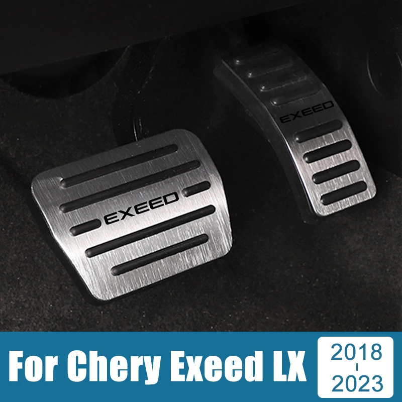 

Aluminum Car Fuel Accelerator Brake Pedals Non-Slip Cover Case Pads For Chery Exeed LX ET-i 2018 2019 2020 2021 2022 2023 2024