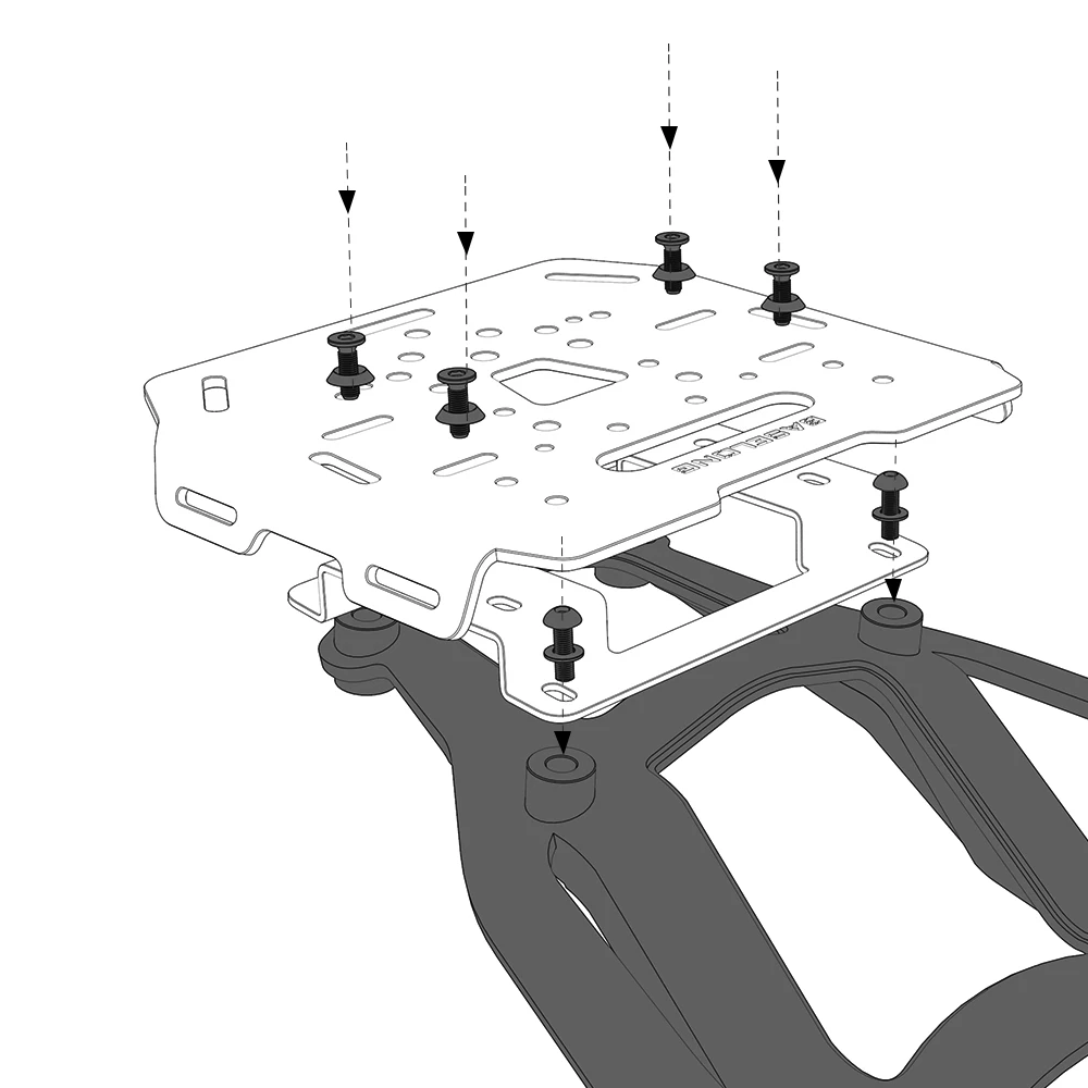 For Ducati Multistrada V4 2021 2022 2023 2024 Moto Rear Luggage Rack Carrier Case Top Box Support Holder Bracket MultistradaV4