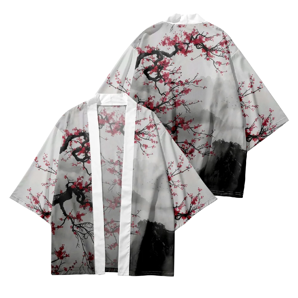 الاتجاه الجديد أزياء الرجال عارضة كيمونو خمر الزهور الطباعة الرجال التقليدية كيمونو اليومية عارضة الرجال سترة
