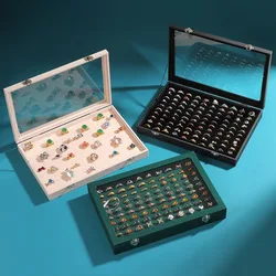 Flannelette receive 100 hole ring box of large capacity box to box jewelry box stall display box