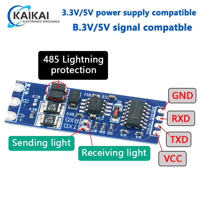 TTL Turn To RS485 Modulo Hardware Modulo di controllo automatico del flusso Modulo di alimentazione a conversione reciproca livello UART seriale