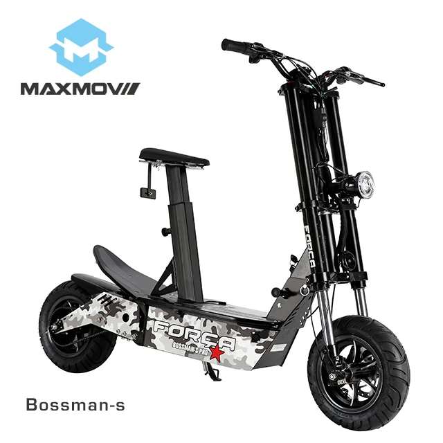 Cheap And Best E-mark Folding Adult 2000W High Speed Bossman Electric Scooter With Camouflage Pattern Skateboard Black