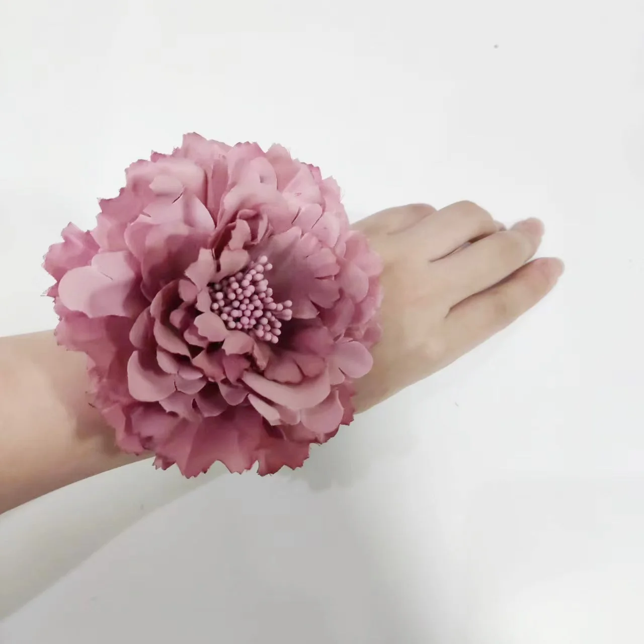 Bridal Wrist Corsage para casamento, Big Peony Wristband, Mão Flower Bracelet para dama de honra, Girls 'Jewelry, Party, Casamento Acessório, 11cm