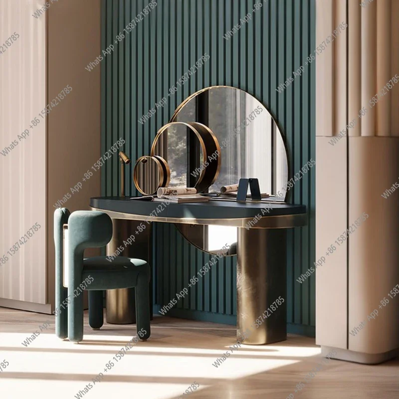 

MX Italian Simple Paint Dresser Chest Cabinet Integrated Light Luxury Modern Makeup Table Bedroom Storage Locker