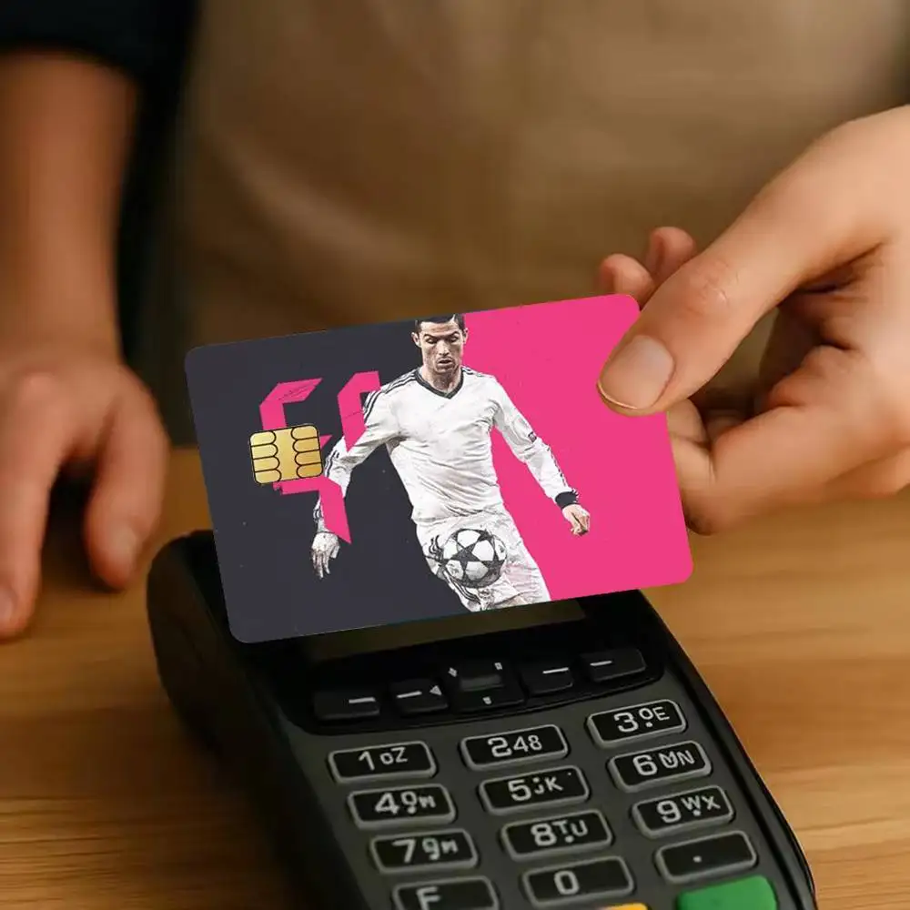 sportstar C-C.R-Ronaldo Sticker Film Tape Skin for Credit Card Debit Card Waterproof Stickers view 2