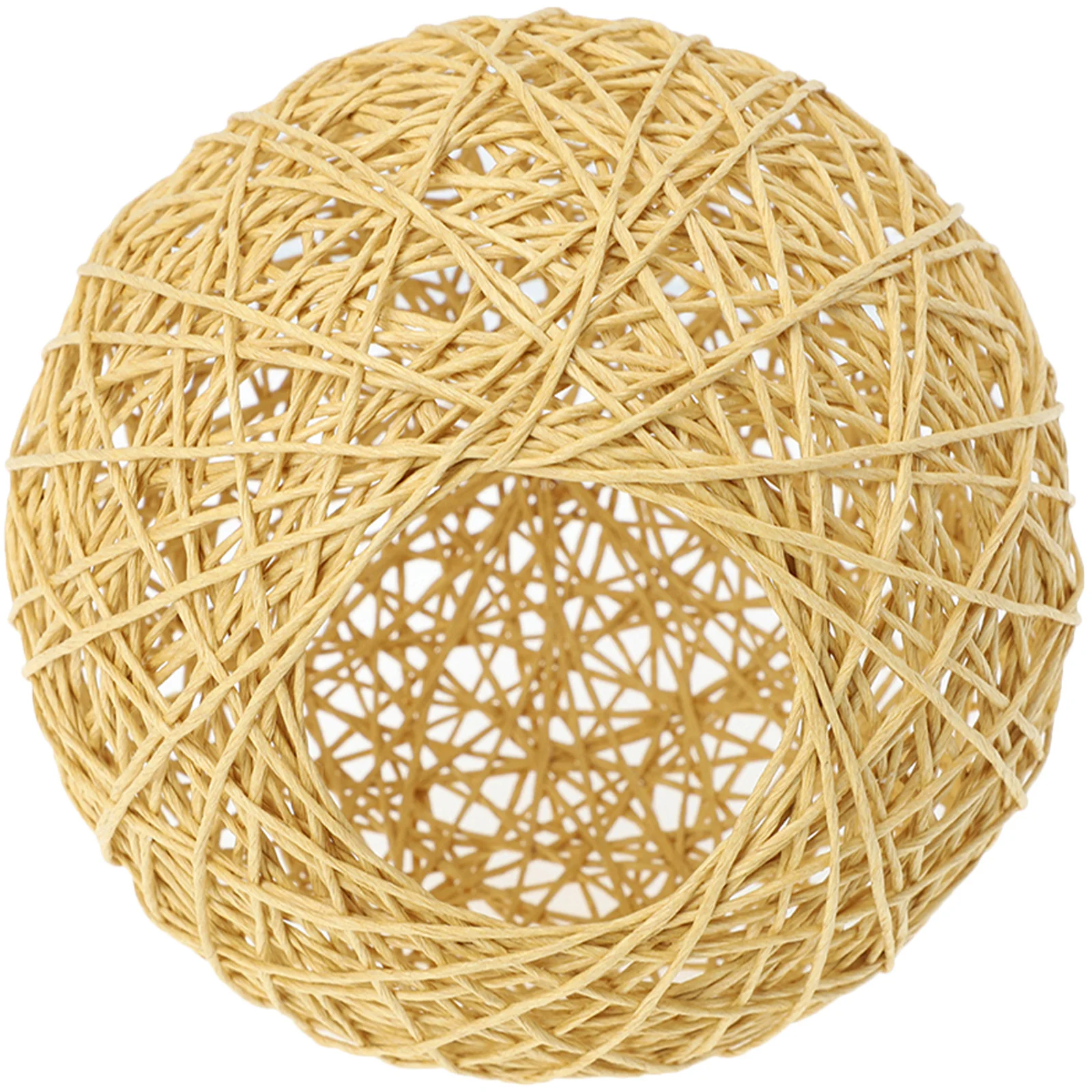 Woven Lamp Shade Rustic Style Pendant Lampshade For Home Decor Ceiling Hanging Light Large Decorative Cover Simple Natural