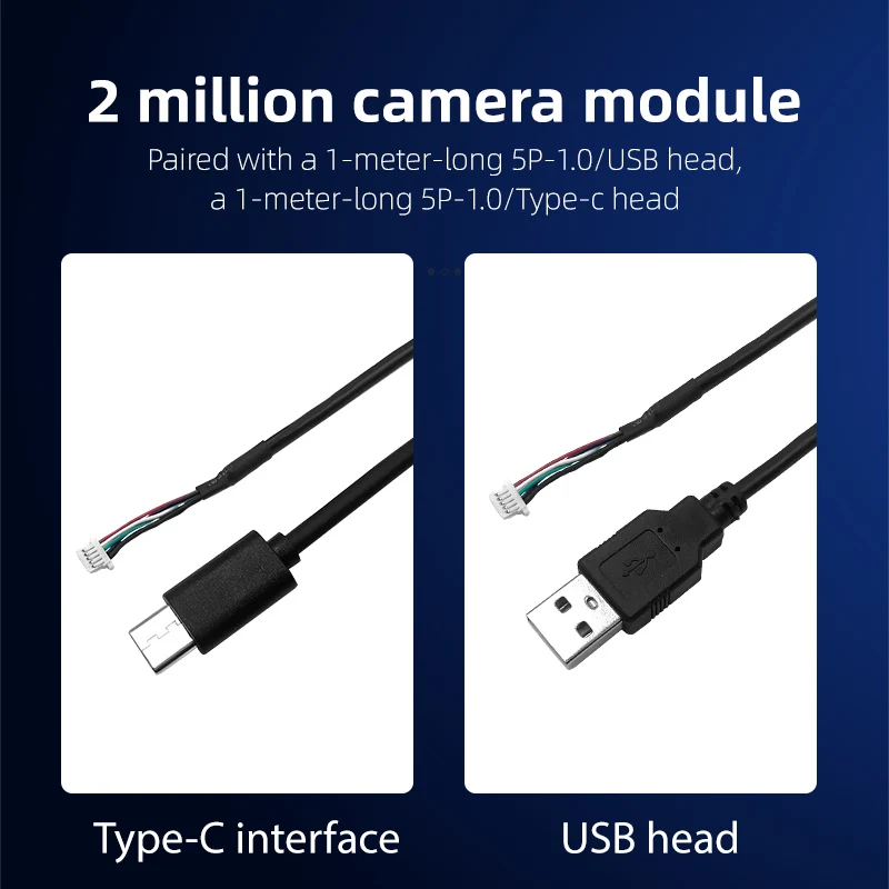 2 million high pixel 1980x1020 miniature network camera 60degree Fixed focus  UVC driver free camera module external computer