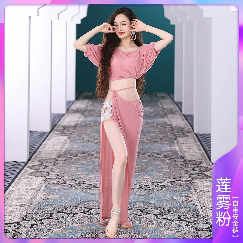 

Oriental Belly Dance Wear Top Long Skirt 2 Pcs Suit Set Women Summer Lesson Practice Dancing Clothes
