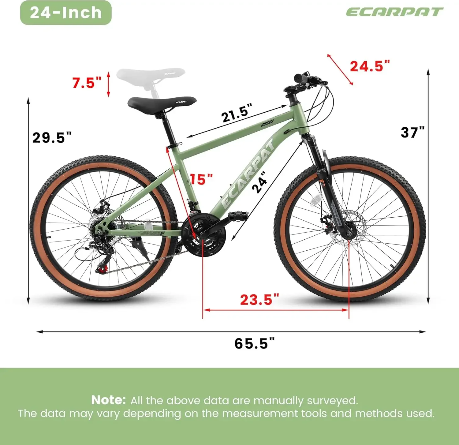 Mens/Womens Mountain Bike 24/26/27.5 Inch, 21-Speed Mountain Bicycles, for Teenager Boys Girls, Youth/Adult Mens Womens,