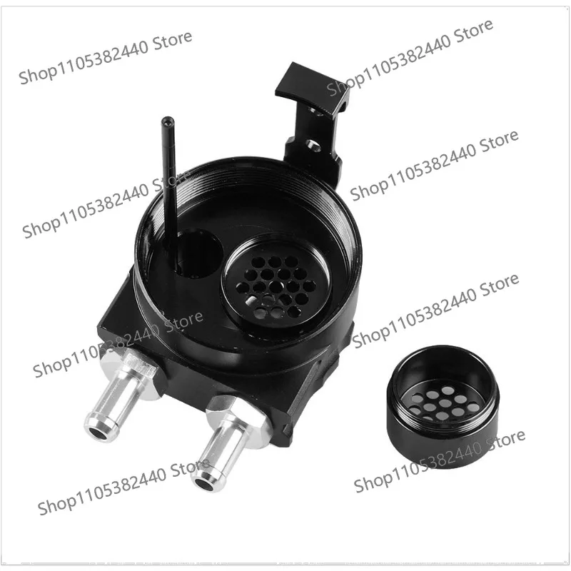 For Universal Oil Catch Can with Breather Filter, 300ml Aluminum Baffled Engine Oil Separator Kit