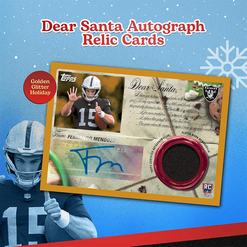 2026 Topps NFL Holiday Football Factory Sealed Mega Box Star player trading cards