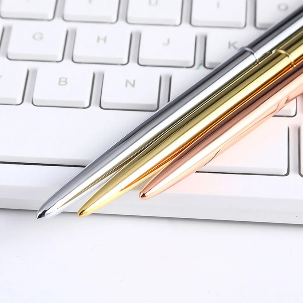 

8pcs Metal Ballpoint Lightweight Pens For Office Students Portable Refillable Decorative Nordic Style Sign Pens