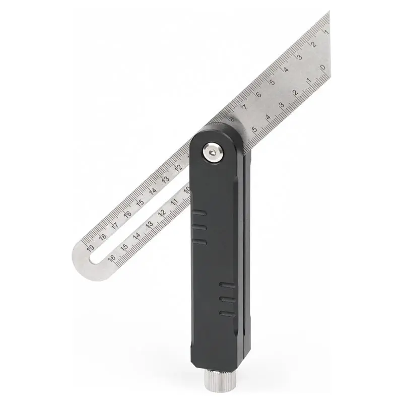 ABGH-Adjustable Angle Ruler Aluminum Alloy Handle Adjustable Ruler Woodworking Angle Ruler Locking Joint Woodworking Layout
